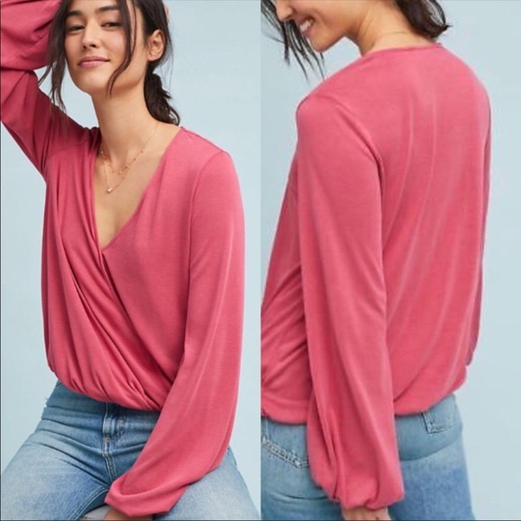 Anthropologie Sunday in Brooklyn  wrap top long - Picture 1 of 4